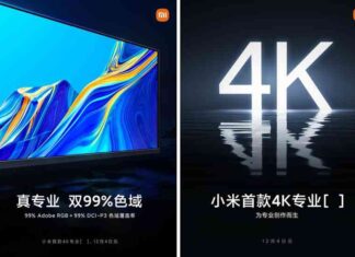 Xiaomi анонсувала 4к-монітор для монтажу і роботи з графікою