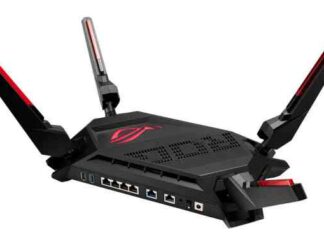 Asus republic of gamers представила футуристичний роутер rapture gt-ax6000