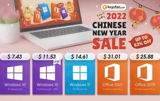 Розпродаж на китайський новий рік, microsoft windows всього за $ 7,43 на keysfan