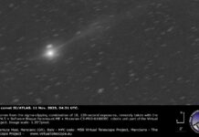 Kometa 3I/ATLAS z mezihvězdného prostoru odhaluje při přibližování ke Slunci rozpínající se ohon